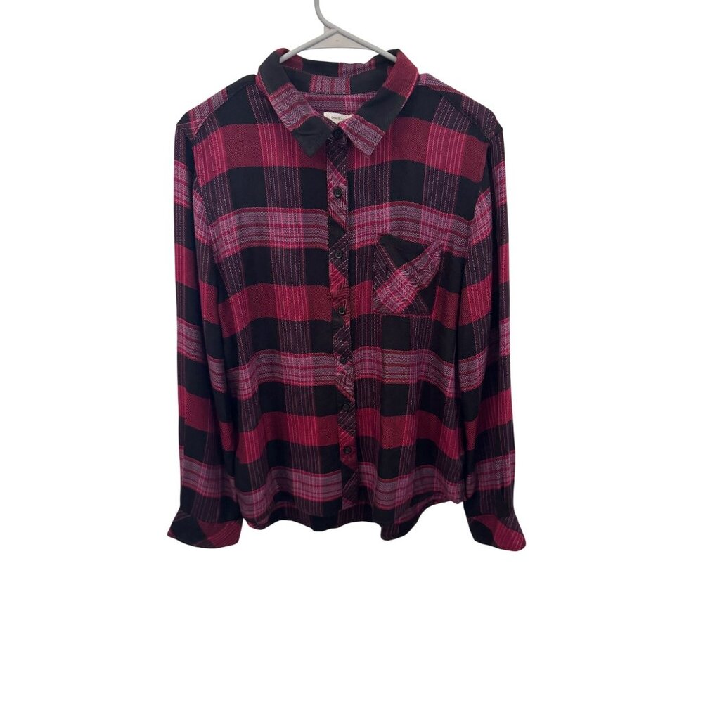 Beach lunch lounge women's pink and black flannel size M
